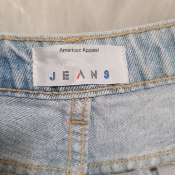 American Apparel Button Fly Denim Shorts - Picture 7 of 12